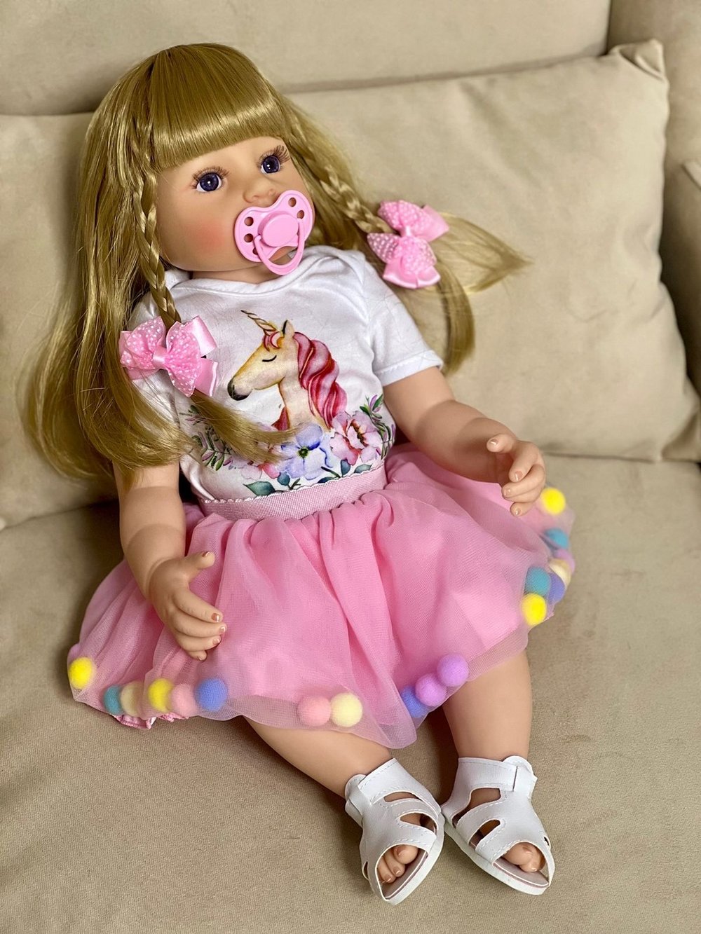 Кукла Реборн виниловая 55см в пакете (FA-126)