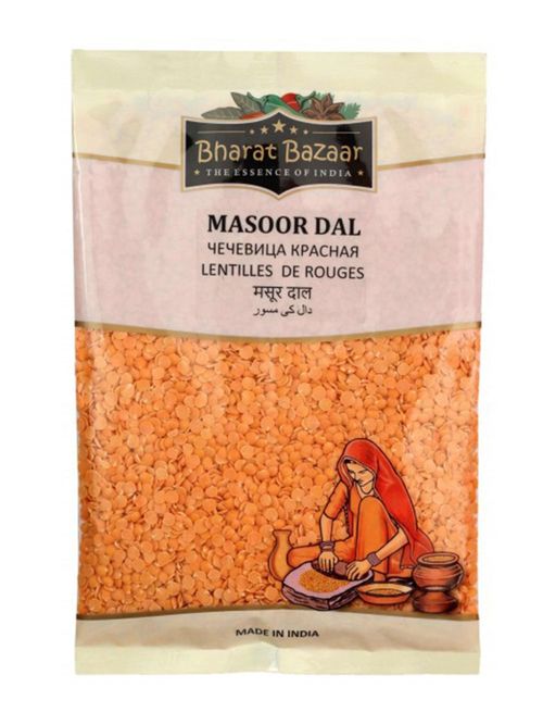 Bharat Bazaar Masoor Dal Чечевица красная дробл 500 г