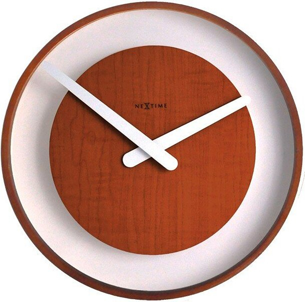 Настенные часы NeXtime Wood Loop, дерево, 30 см