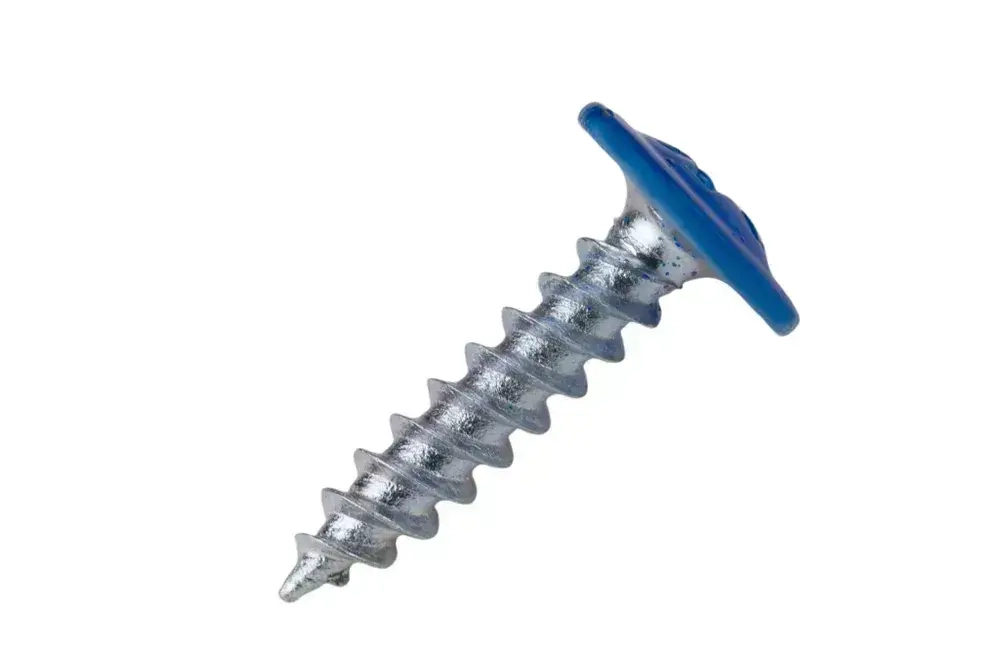 Саморез с прессшайбой 4,2х19 синий насышенный RAL5005 острые 100шт.