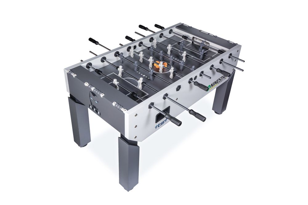 Игровой стол - футбол "NineStar Iron Pro ITSF Grey" (144х75,5х90)