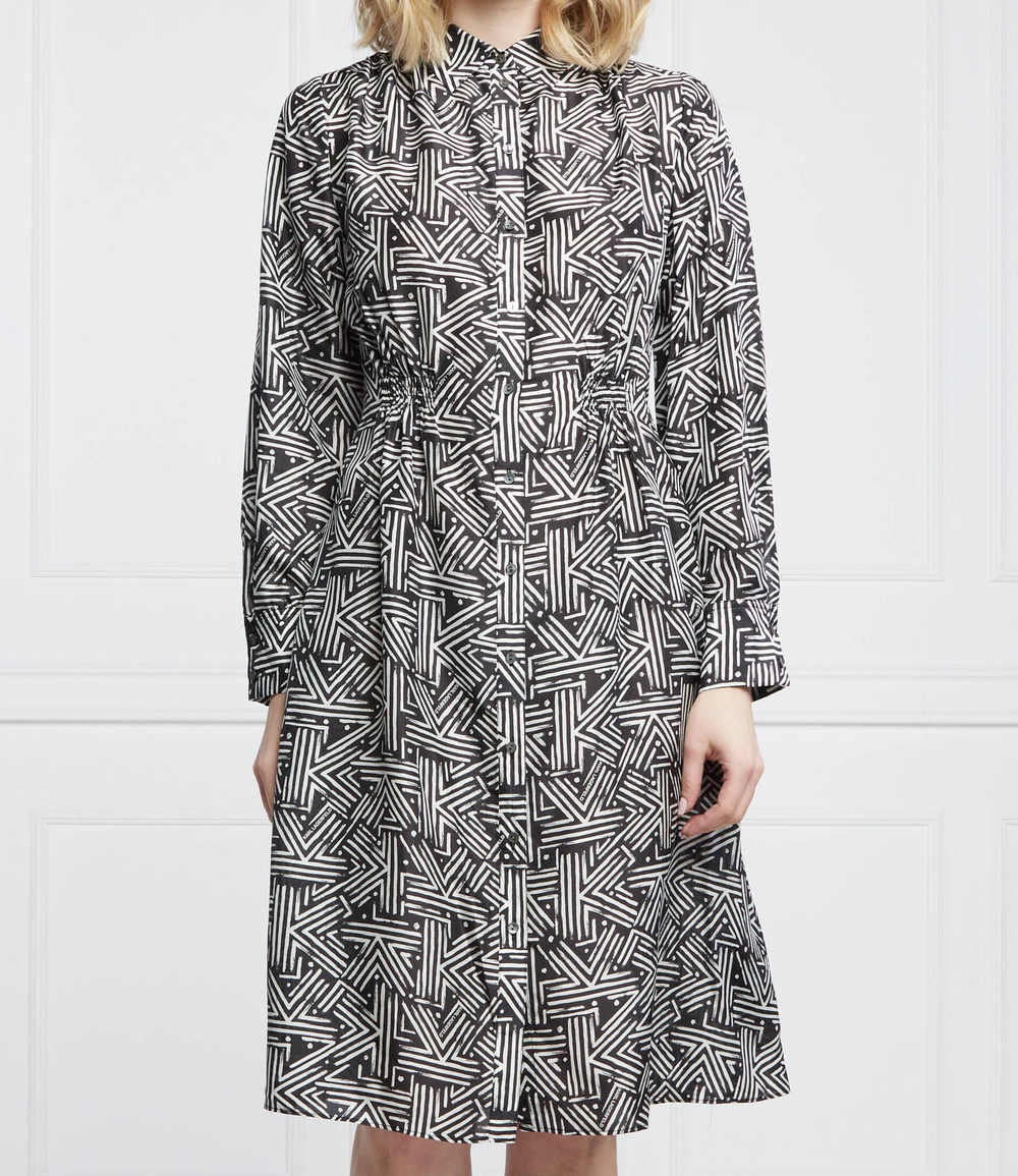 шелковое платье Karl Lagerfeld - черный(220W1300)