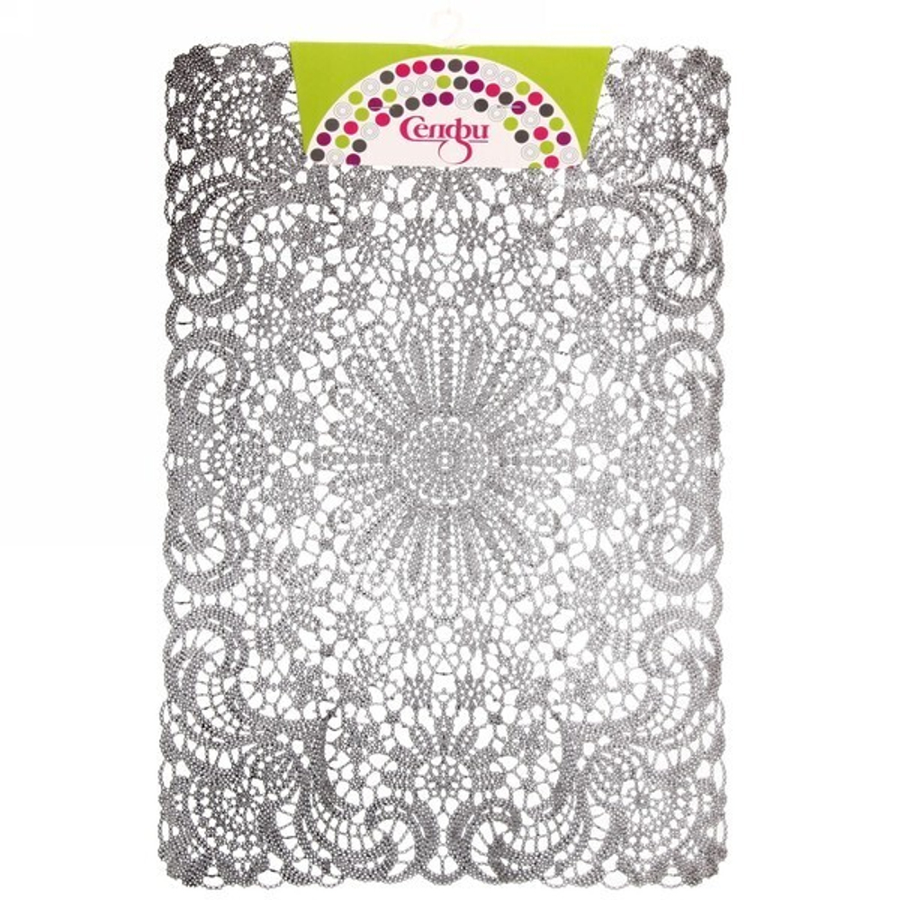 Салфетка на стол 45*30см «Кружево» черное