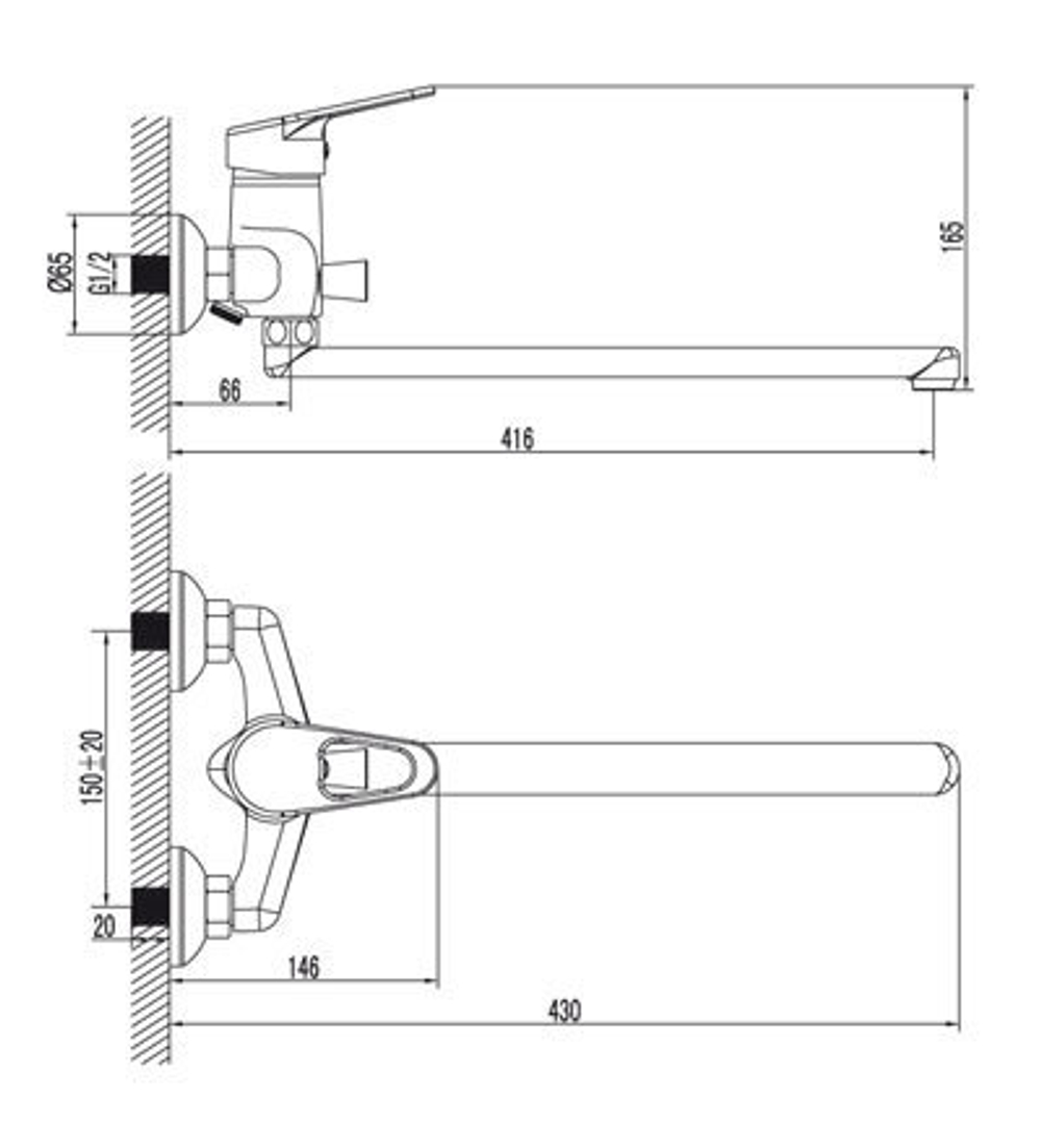 LEMARK Серия LUNA. Смеситель универсальный – LM4101C