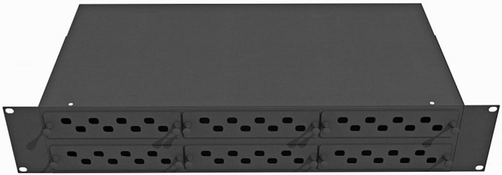 Кросс оптический стоечный  TopLAN КРС-Top-2U-48FC/ST-BK