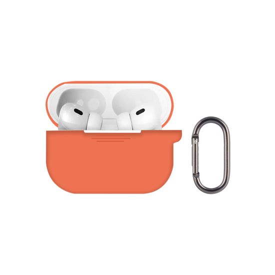 Чехол силиконовый Protective Case с карабином для AirPods Pro 3 Оранжевый