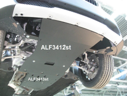 Защита радиатора и картера (сталь 2 мм) для BMW X1 E84 2009-2014 (V - 1.8; 2.0 2WD) (2 части) Alfeco.ALF3412st