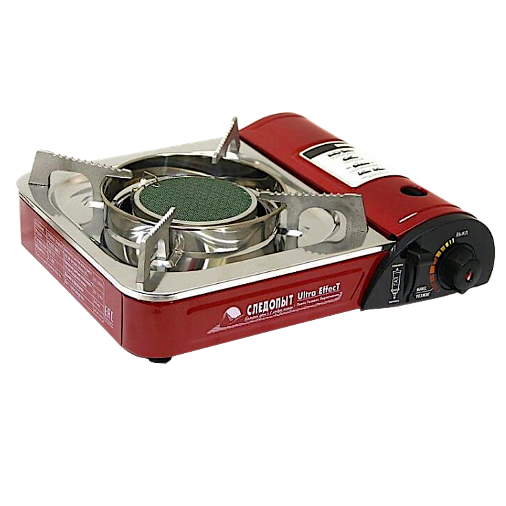 Газ. плита Следопыт PF-GST-IM03 UltraEffect Керам.с Переходником 2.2кВт 150г/ч 1.74кг