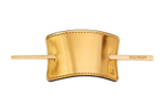 Balmain Hair Couture Заколка из позолоченной кожи Hair Barrette Leather Gold