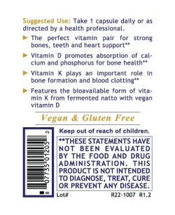 Vitamin D3+K2 30 capsules Premier Research Labs