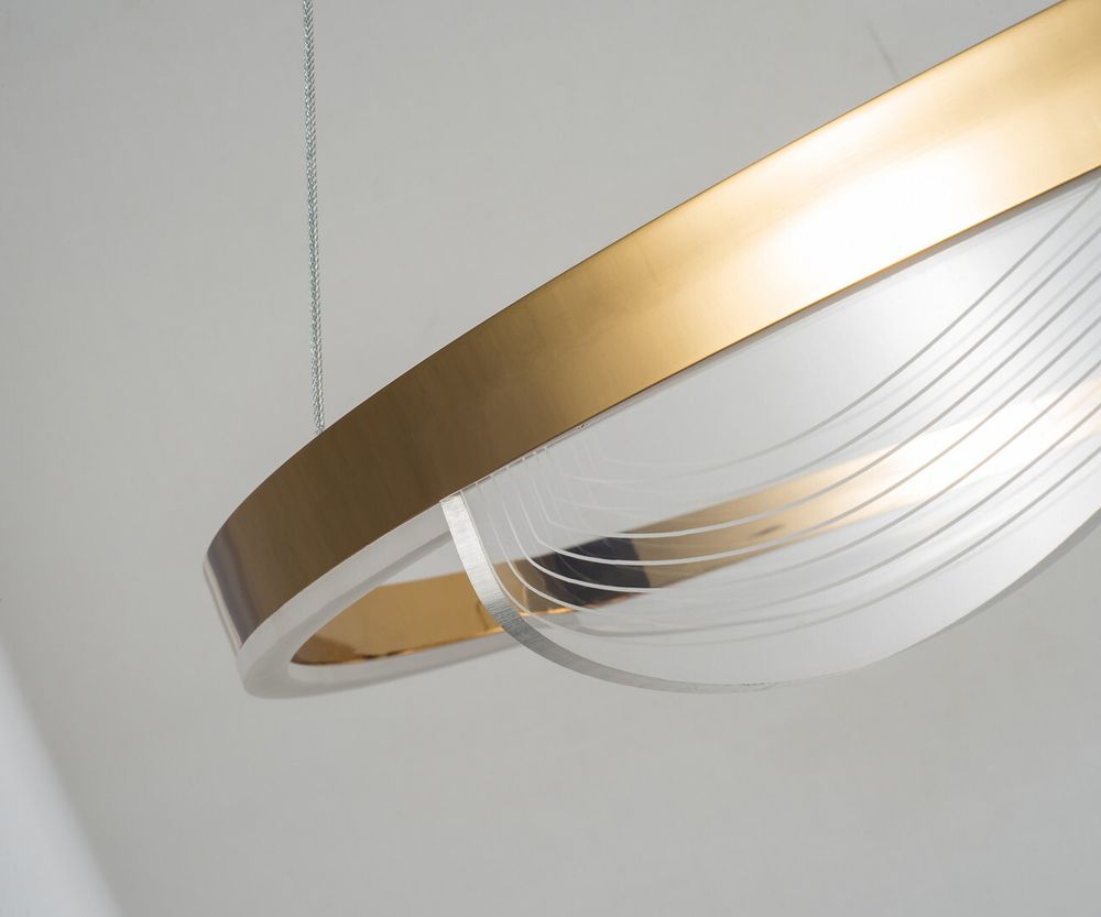 Подвес Кастела латунь d80 h150 Led 40W (3000K) 2 типа крепления