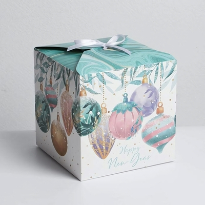 Коробка складная "Волшебство нового года" 18×18×18см (Дарите Счастье)