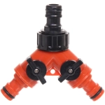 Тройник с 2 кранами штуцерный ДоброСад