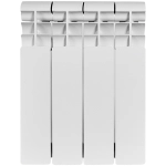 Радиатор алюминиевый ROMMER Profi 350 - 4 секции (подключение боковое, цвет белый)