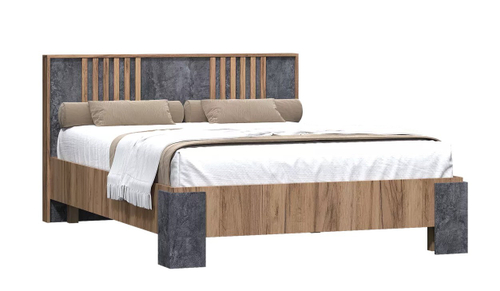 Марракеш Кровать 1600 Дуб вотан / Цемент темный
