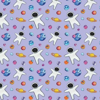 Космонавт и планеты лаванда День Космонавтики