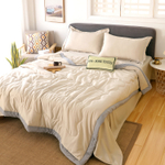 Комплект постельного белья Однотонный Сатин с Одеялом (простынь на резинке) FBR008