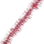 Мишура 2 м 7 см «Фонарик мерцающий», Красный/серебро