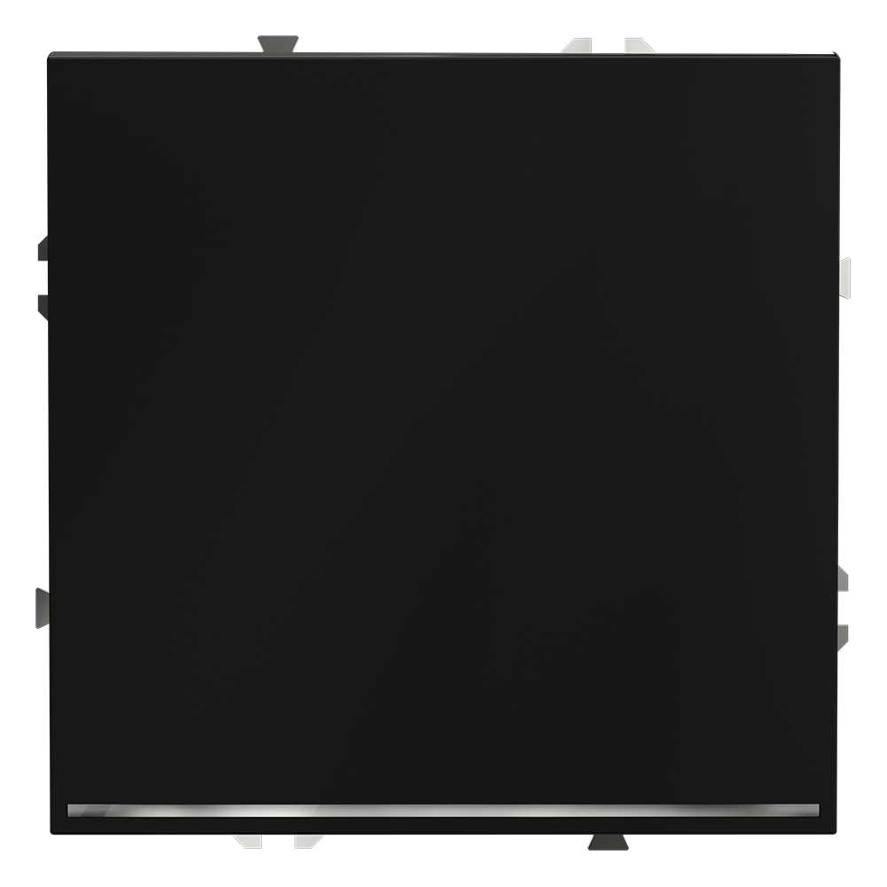 Проходной переключатель встраиваемый VOLTUM S70 одноклавишный с подсветкой 10А, (черный матовый)