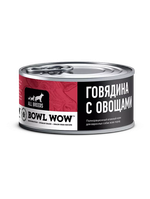 Bowl wow корм консервированный для собак говядина с овощами