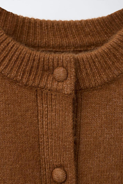 ZARA Х BENSIMON ® ТРИКОТАЖНЫЙ КАРДИГАН, ХАКИ