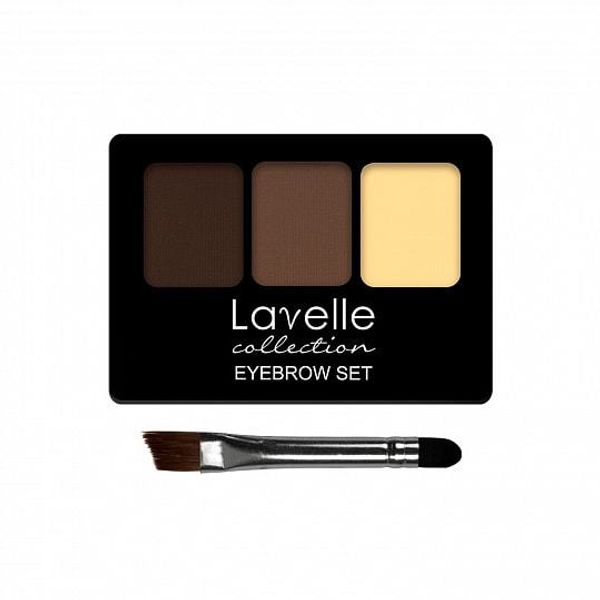 Тени для бровей EYEBROW SET с воском тон 02 LAVELLE