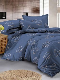 Простынь Simple House "Whales (полисатин)" 240х215 см