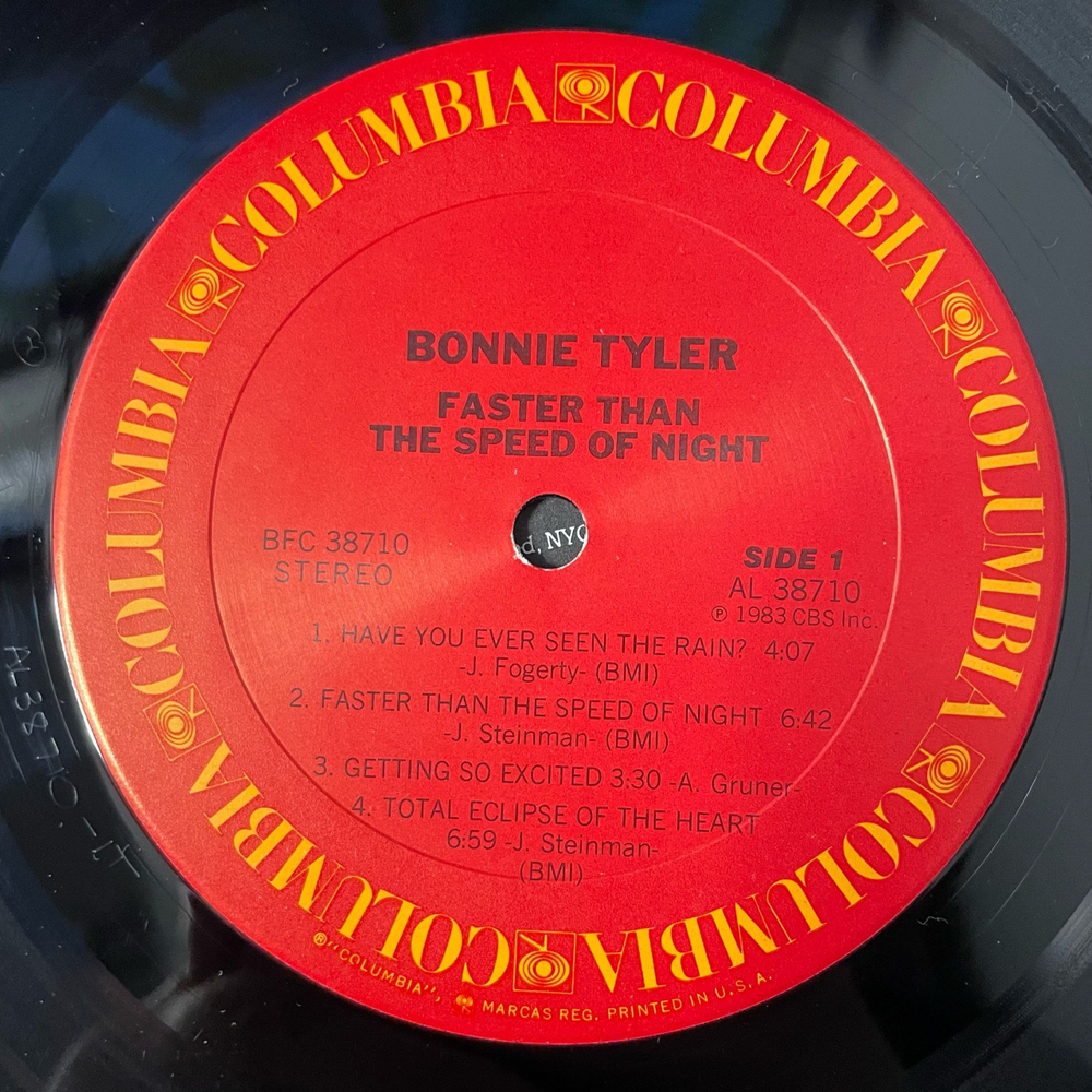 Винтажная виниловая пластинка LP Bonnie Tyler, Faster Than The Speed Of Night (США 1983)