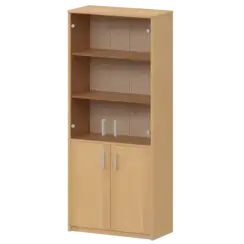 Шкаф комбинированный с тонированным стеклом А-310/А-стл310тон Ольха 770x365x2000 Арго