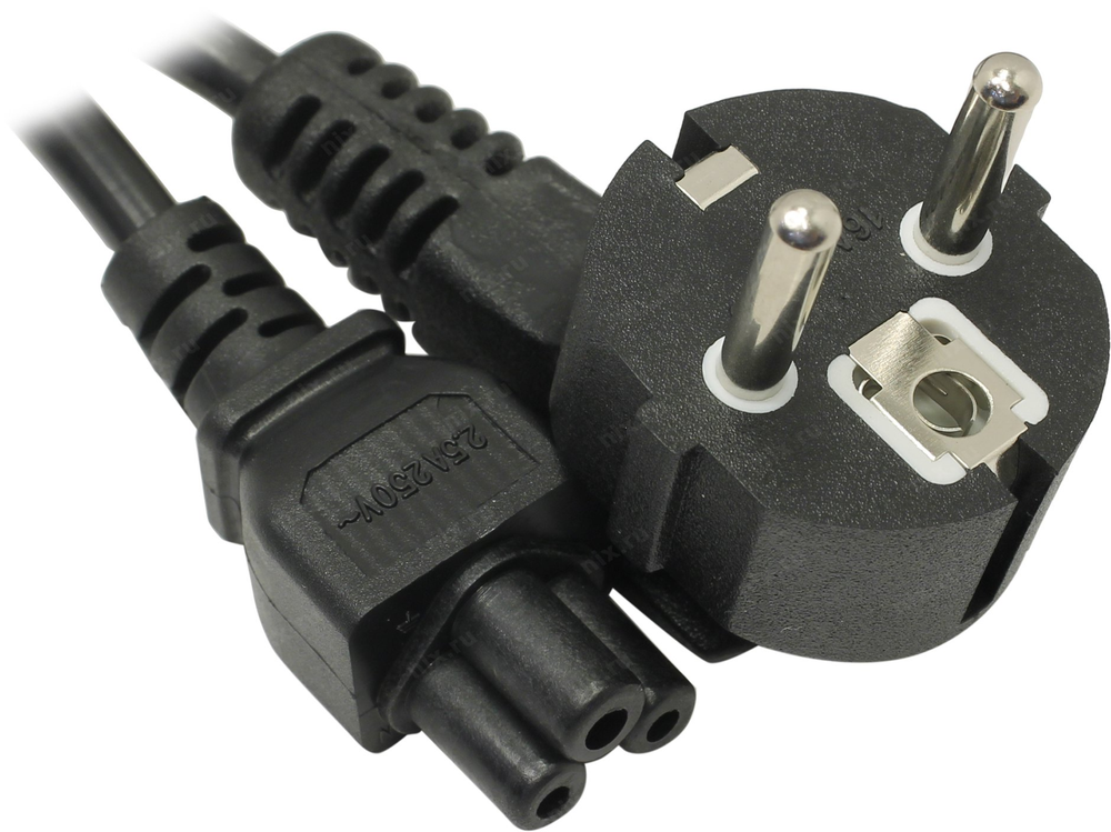 ExeGate PC5-1.8S &lt;ES281006RUS&gt; Кабель IEC-320-C5 - розетка 220V 1.8м Европейский стандарт, Г-образный
