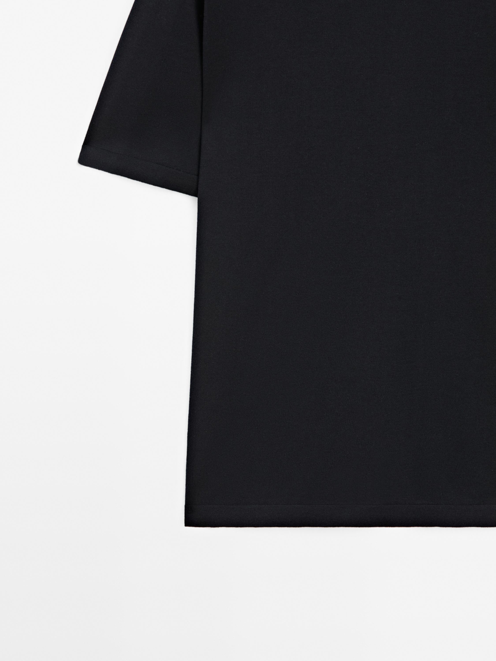 Massimo Dutti Хлопковая футболка с коротким рукавом, темно-синий