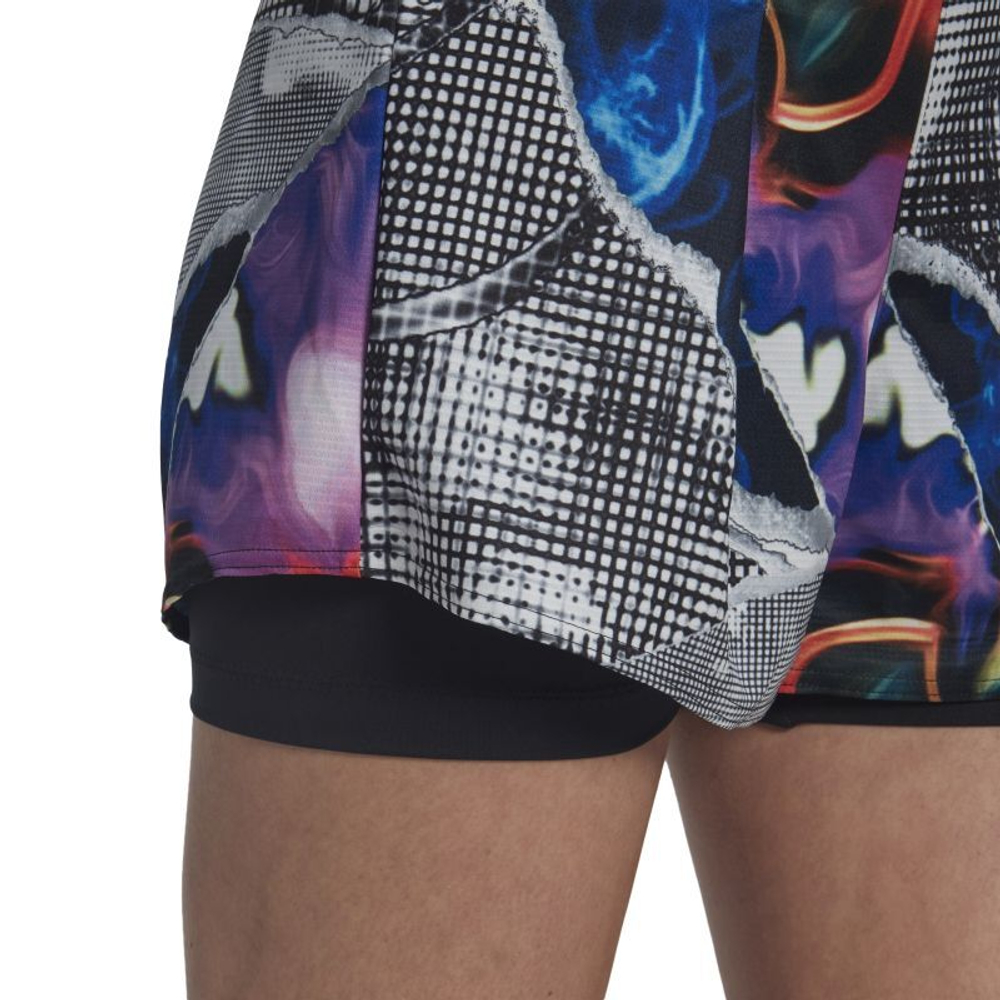 Женские Шорты теннисные Adidas Tennis US Series Ergo Printed Shorts - разноцветный