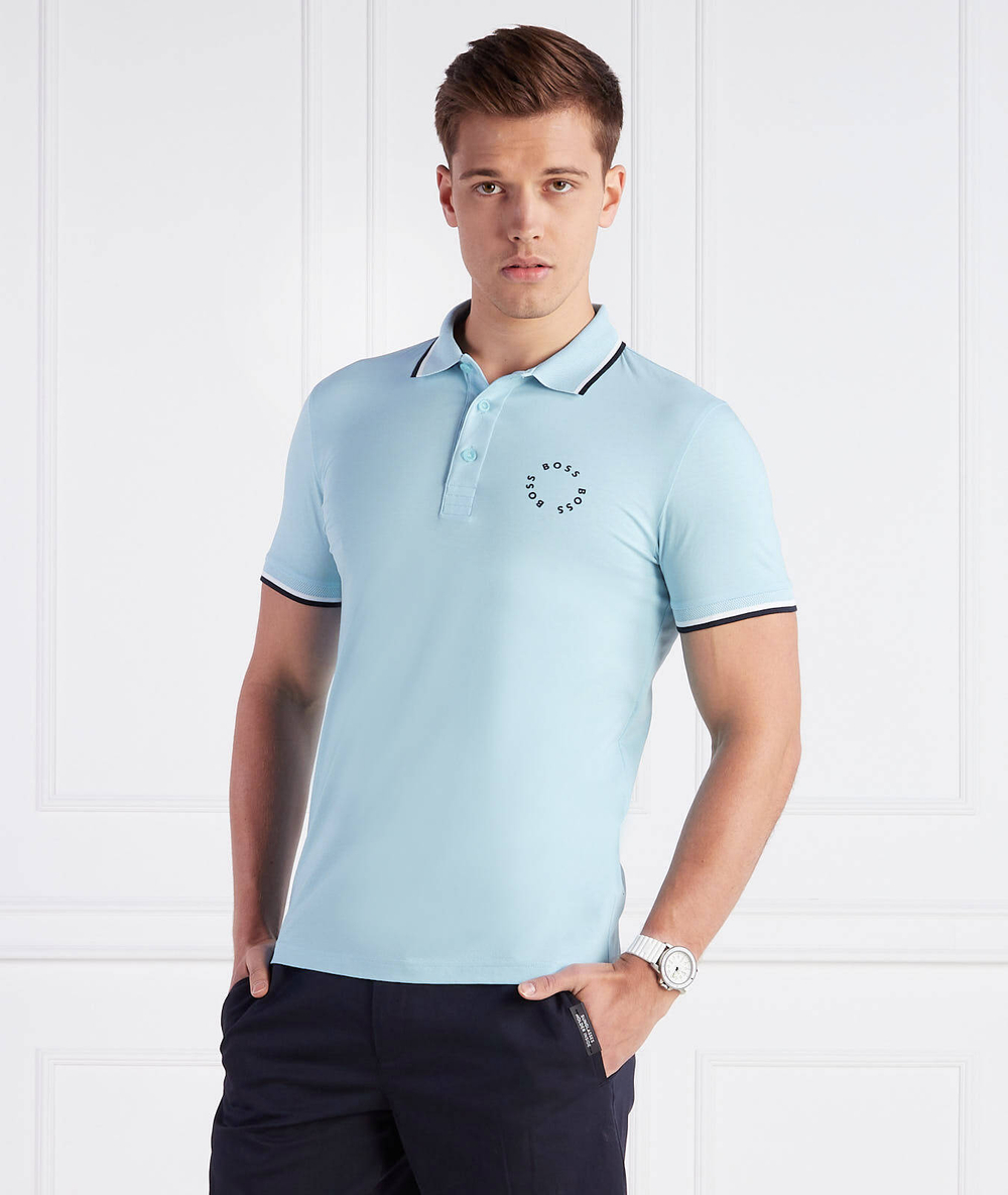 Поло Paule 2 BOSS GREEN - голубой(50488777)