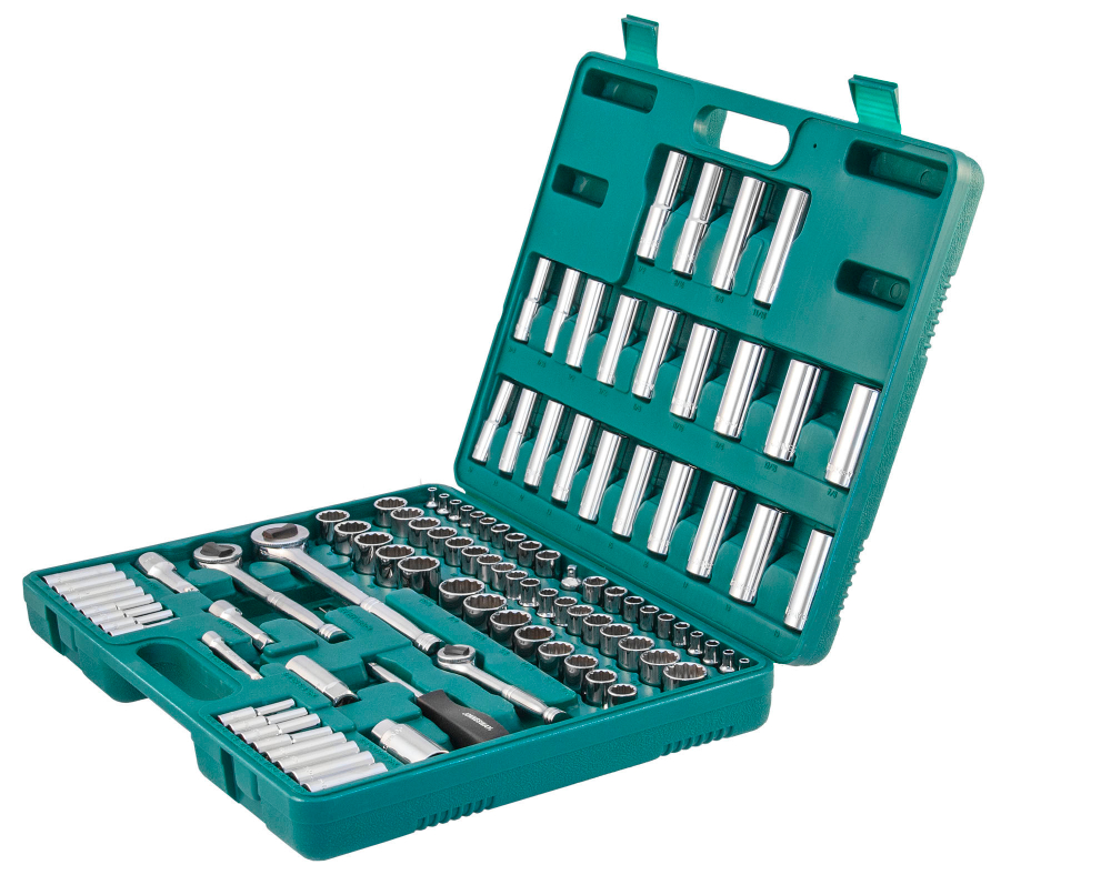 S05H48107S Набор инструмента универсальный 1/4", 3/8" и 1/2"DR, 107 предметов