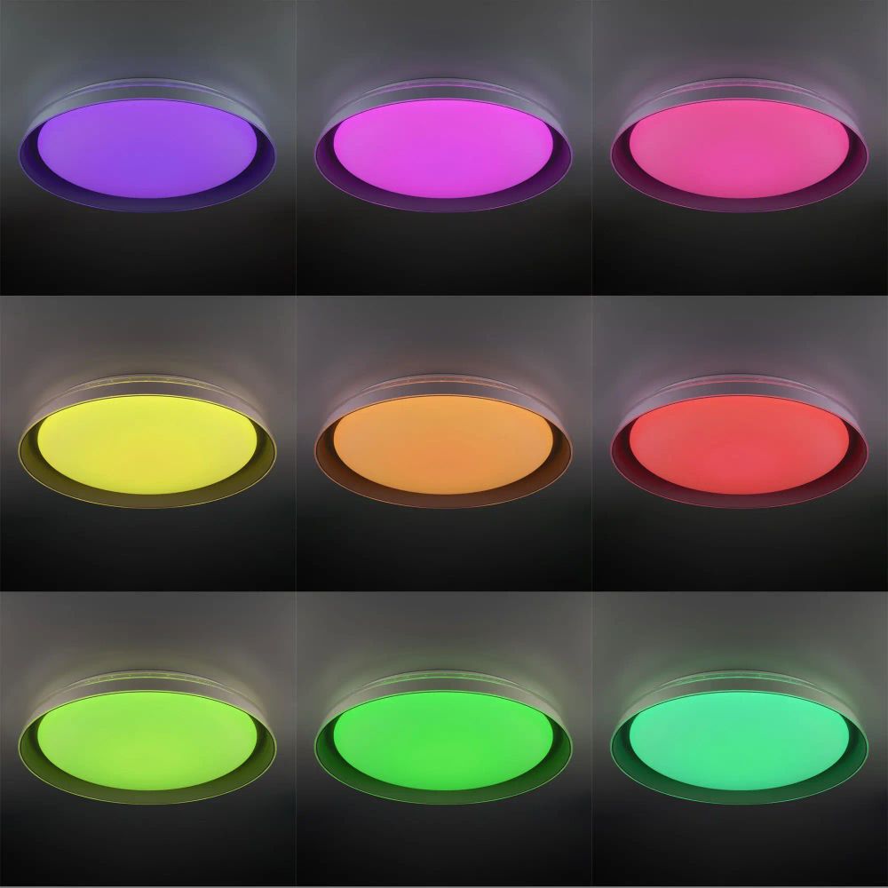 Citilux MEGA CL752451G LED RGB Светильник с пультом Белый+Серый