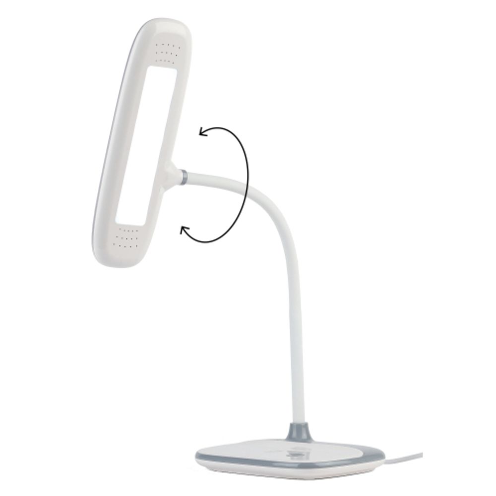 Настольный светильник ЭРА NLED-458-6W-W светодиодный белый | Светодиодные настольные лампы