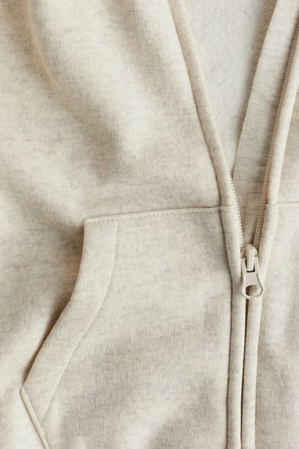 H&M Толстовка на молнии, светло-бежевый