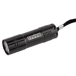 Светодиодный фонарь Трофи TM9-box12 ручной на батарейках промо-бокс 12шт алюминиевый