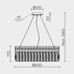 Подвесная люстра Modelux ML.7084.500 GD