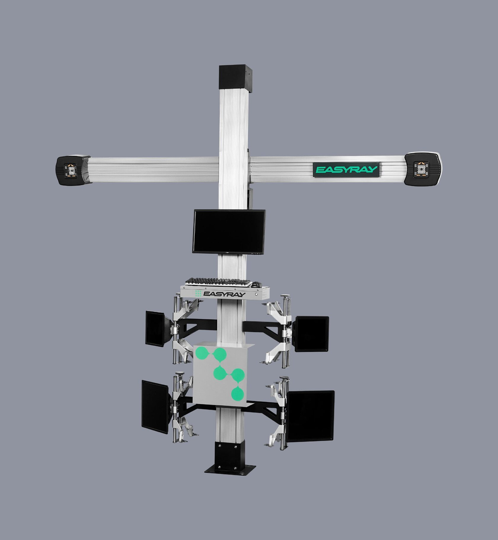 EASYRAY 200 - L - Предмаксимальная комплектация. Имеет лифтовую стойку, чтобы облегчить использование на подъёмнике или в яме, и открытую мобильную тумбу. Полка для PC и принтера на колонне.