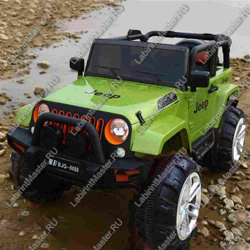 Детский электромобиль "Jeep Wrangler"  зеленый