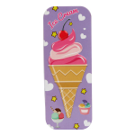Пенал металлический "Ice cream" с допотсеком, 21,5*8*2,7см, 4 вида микс