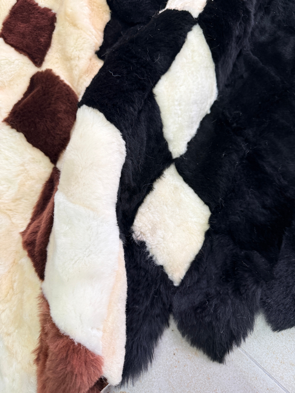 Покрывало меховое ковер из шкуры овчины