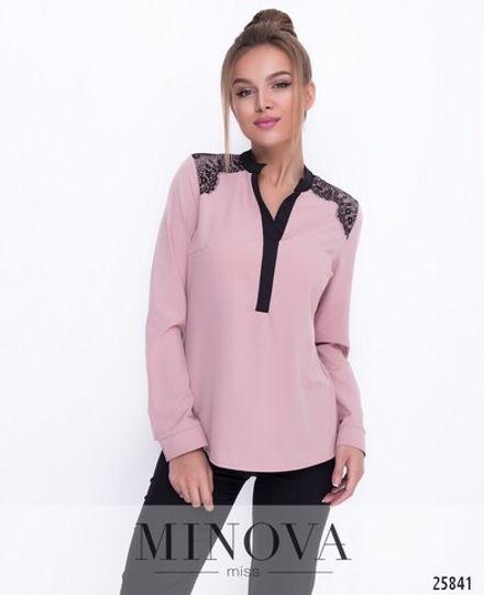 Блуза 1113-пудра Minova Фото 2