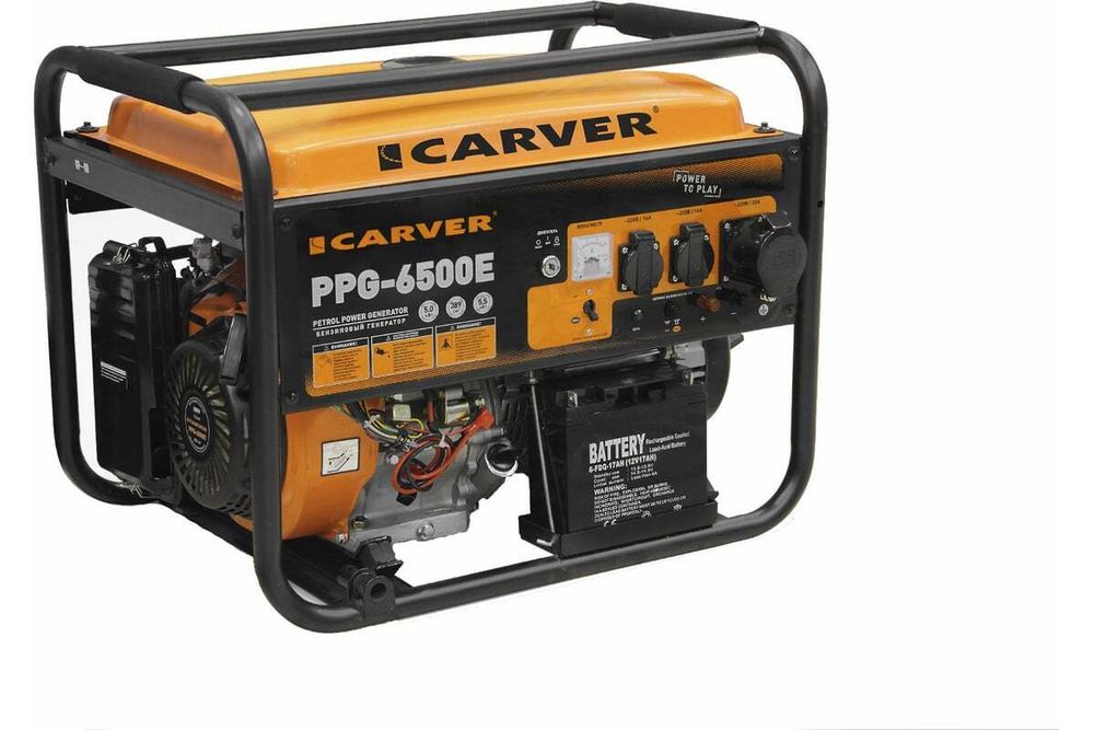 Генератор Carver PPG- 6500Е бензин
