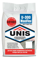 Клей UNIS U-300 MAXIFLEX С2ТЕS1 эластичный для керамогранита макси формата 5 кг