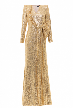 Платье в пол с пайетками 13-01-24 FW