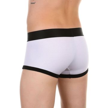 Мужские трусы хипсы белые с черной резинкой Calvin Klein