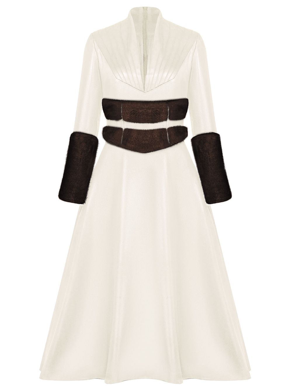 Платье макси с драпировкой на груди