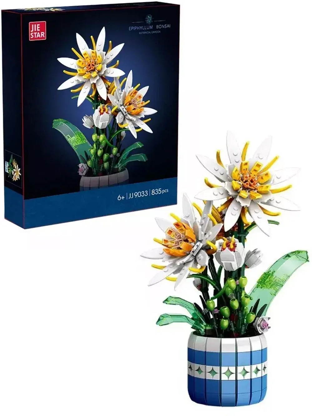Конструктор Кактус бонсай Эпифиллум 835 деталей